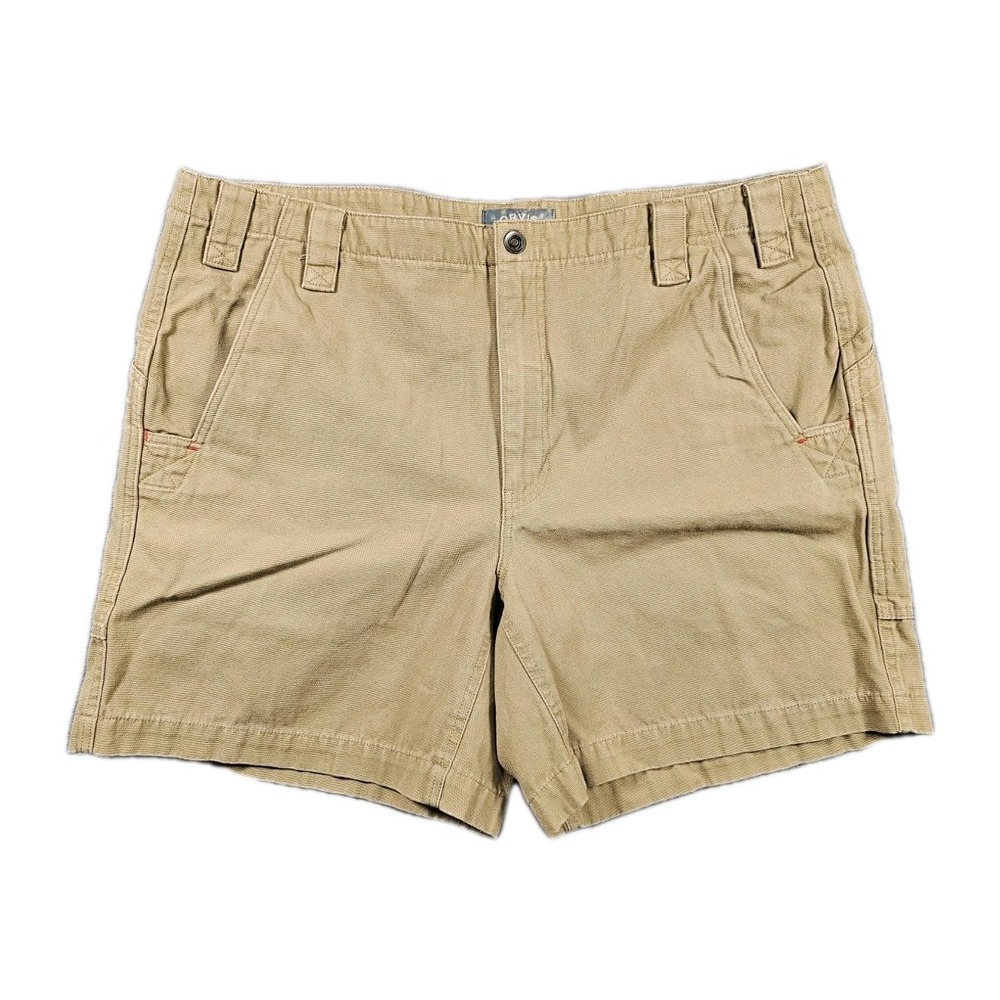Orvis Trout Bum Mens 42 Cotton Shorts Khaki Fly Fishing Outdoor 4E14 Canvas 6"